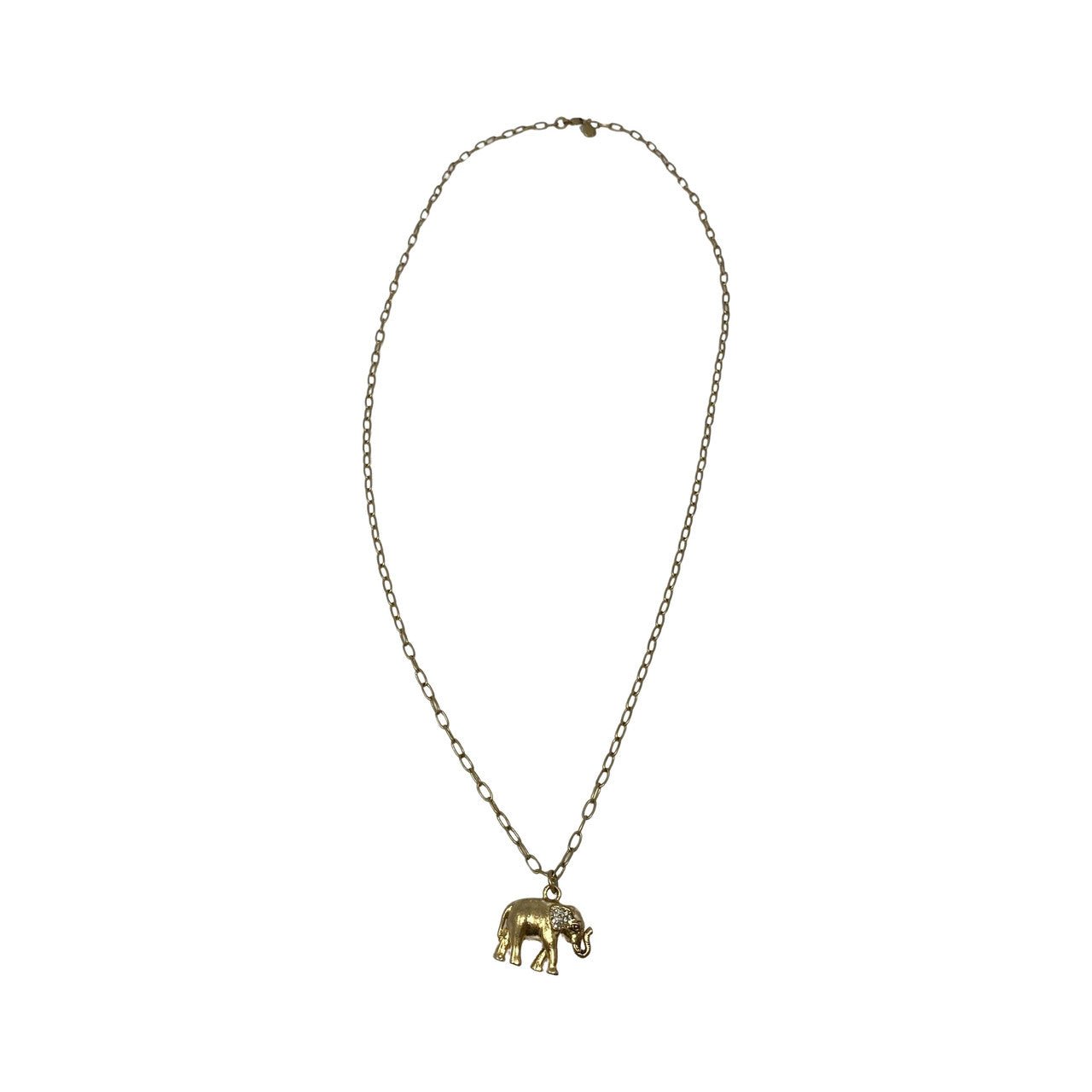 J Crew Long Chain Elephant Pendant Necklace-Thumbnail