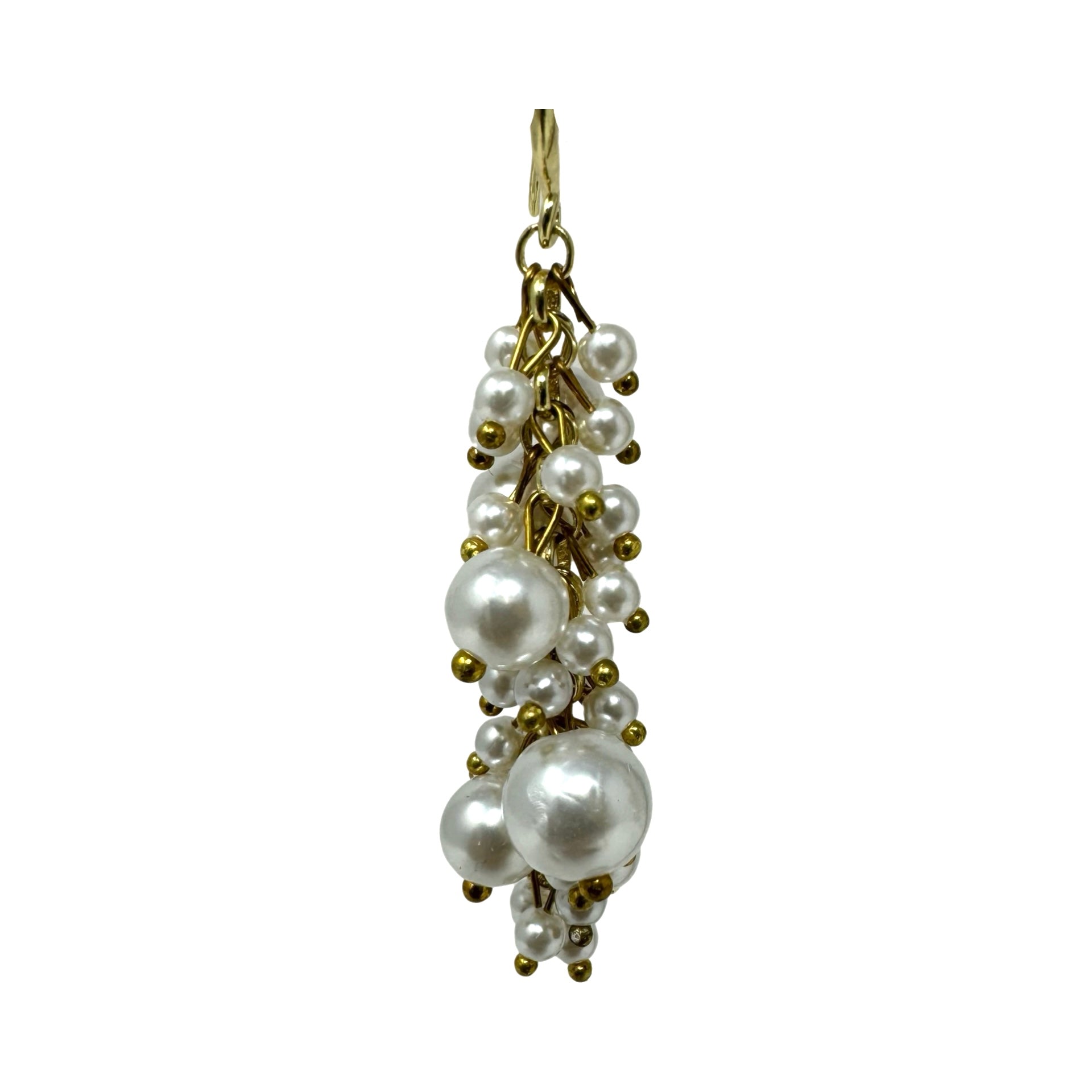 Multi-Size Faux Pearl Cluster Earrings