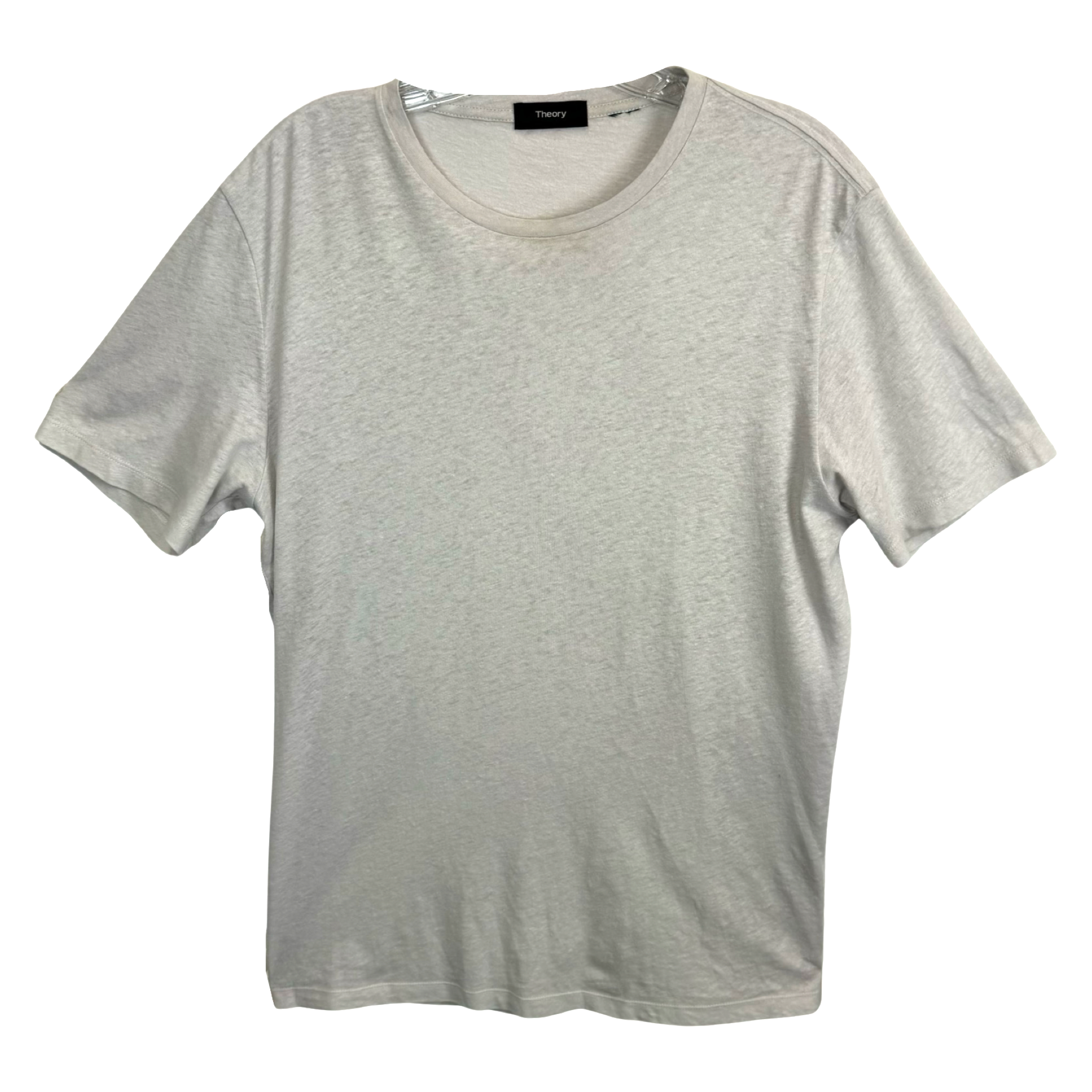 Theory Marcelo Round Neck Linen Blend Tee