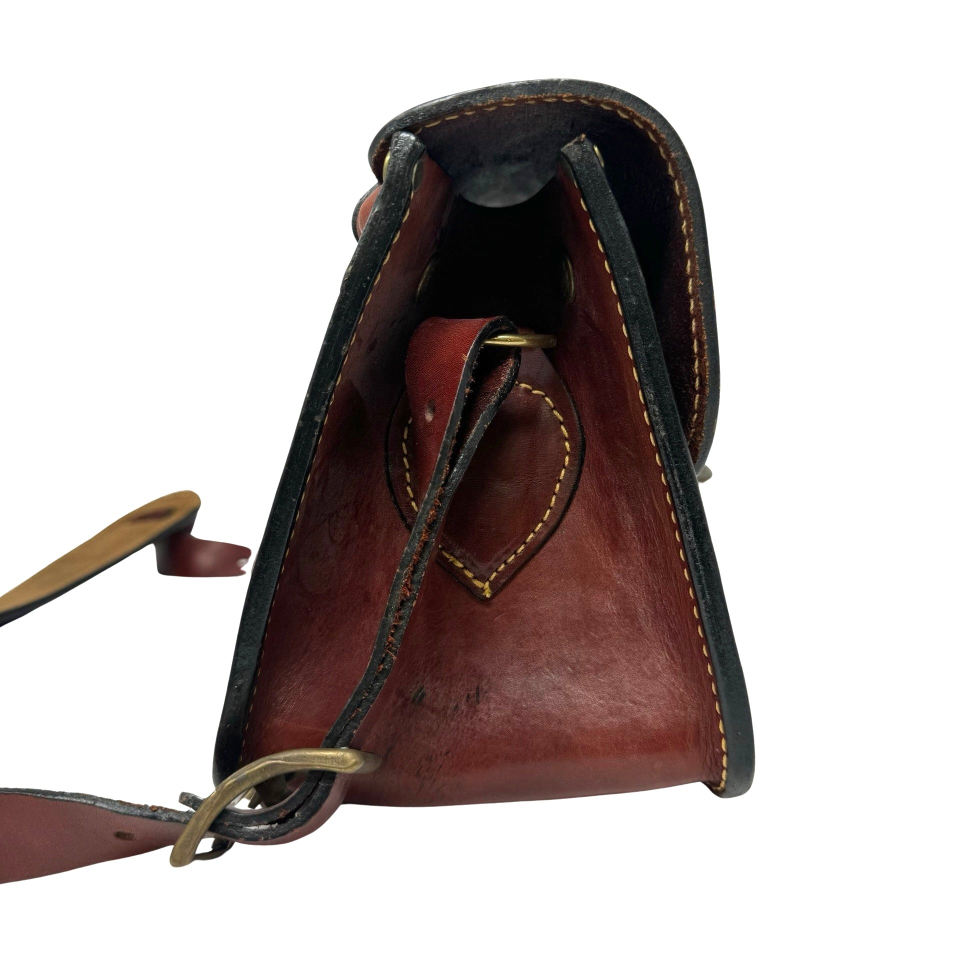 Vintage Holland Sport Structured Leather Crossbody Bag