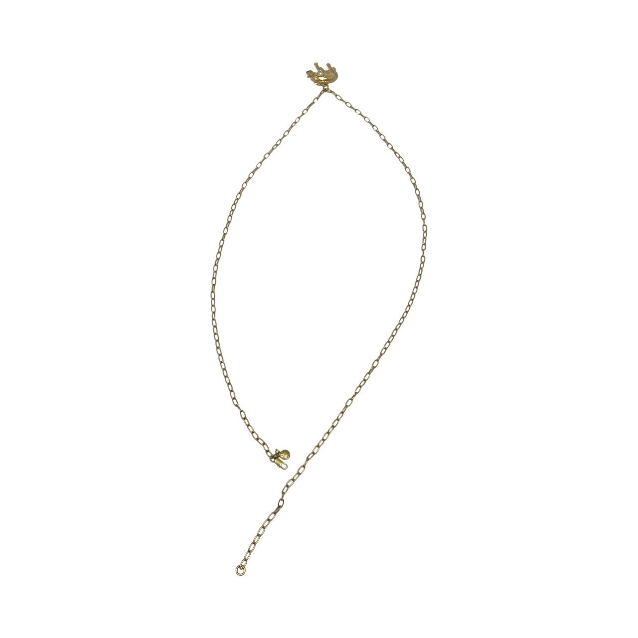 J Crew Long Chain Elephant Pednant Necklace-Back