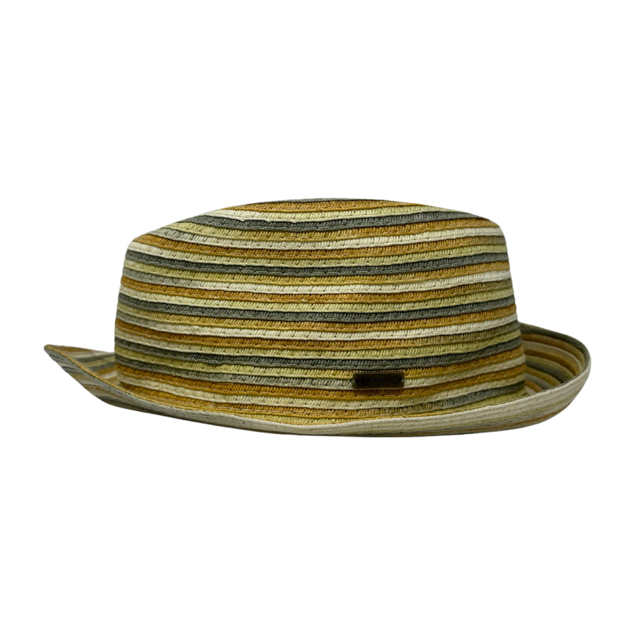 Kangol Multicolor Striped Straw Hat-Side