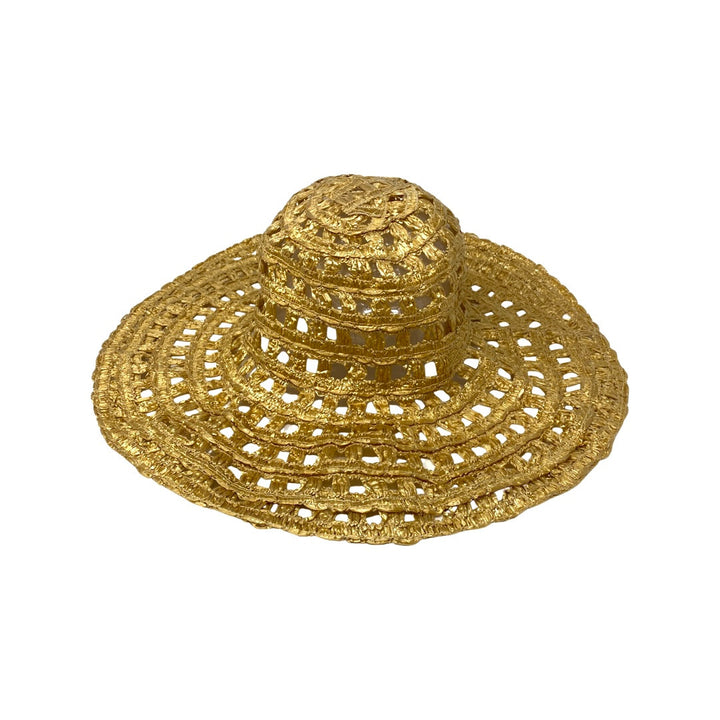 Open Crochet Floppy Sun Hat-Back