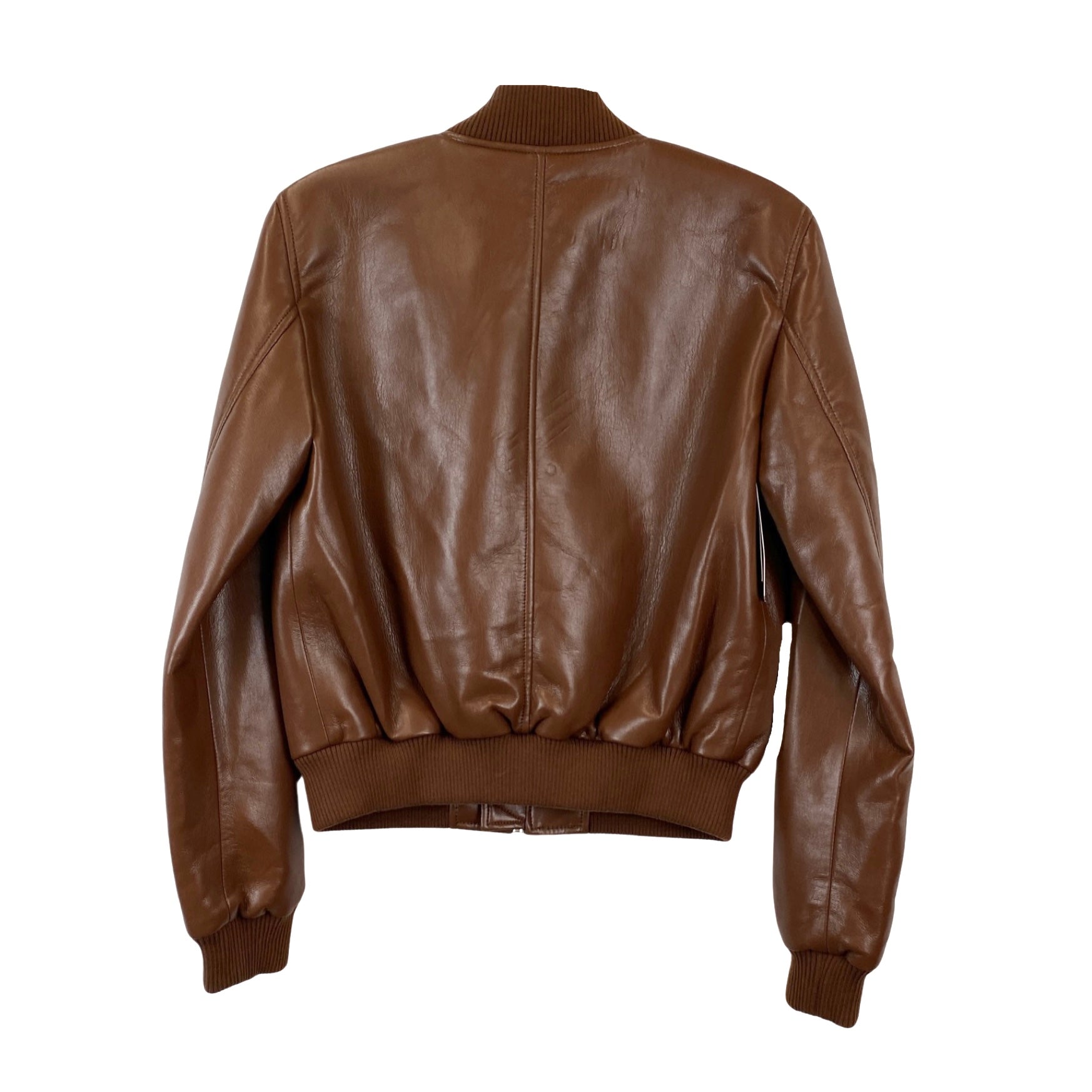 Babaton Faux Leather Bomber Jacket