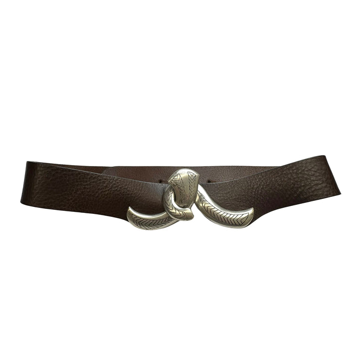 Quelli Della Pelle Hand Made Hook Front Belt