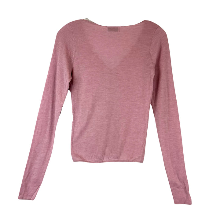 Naadam Cashmere Blend Pearl Button Knit Top