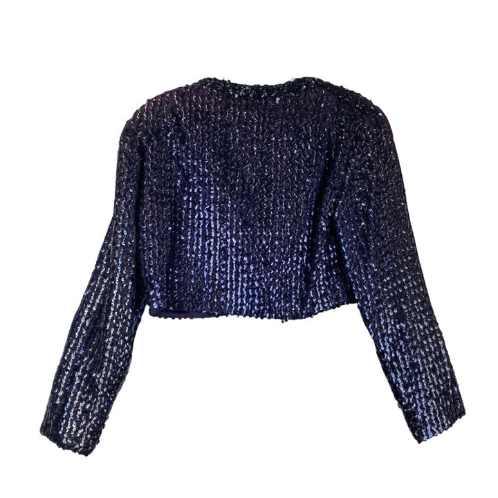 Vintage Cropped Sequin Jacket-Back