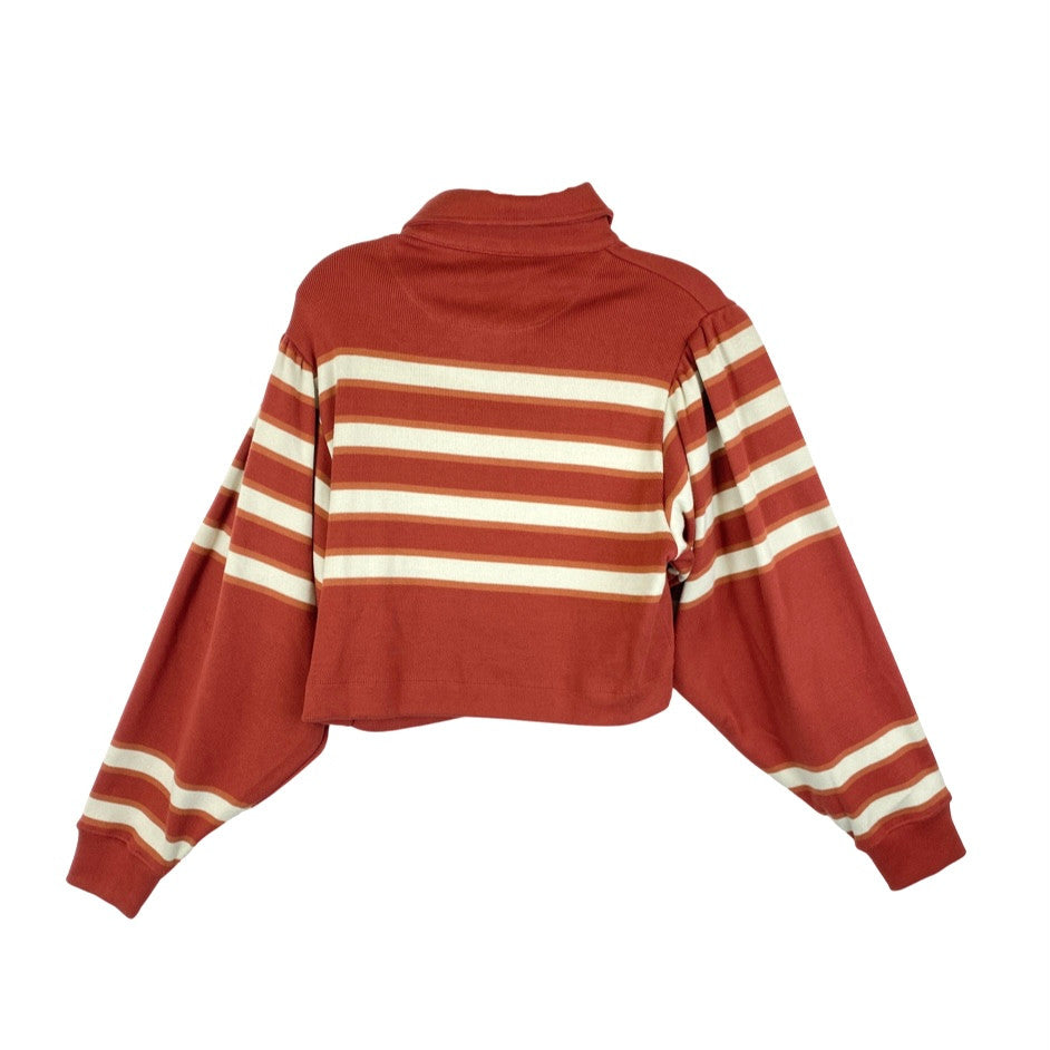 Tanya Taylor Cropped Striped Sweater-Back