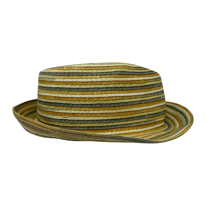 Kangol Multicolor Striped Straw Hat-Side