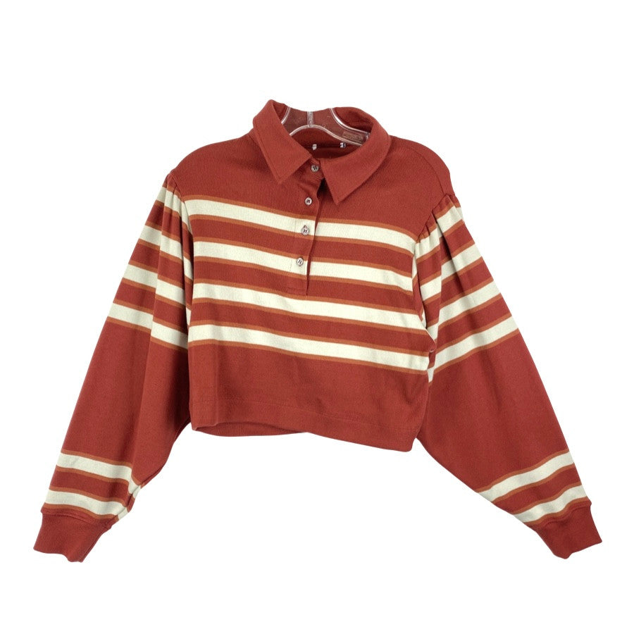 Tanya Taylor Cropped Striped Sweater-Thumbnail