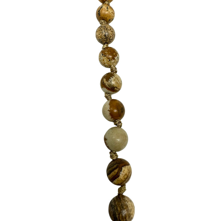 Long Stone Bead Necklace