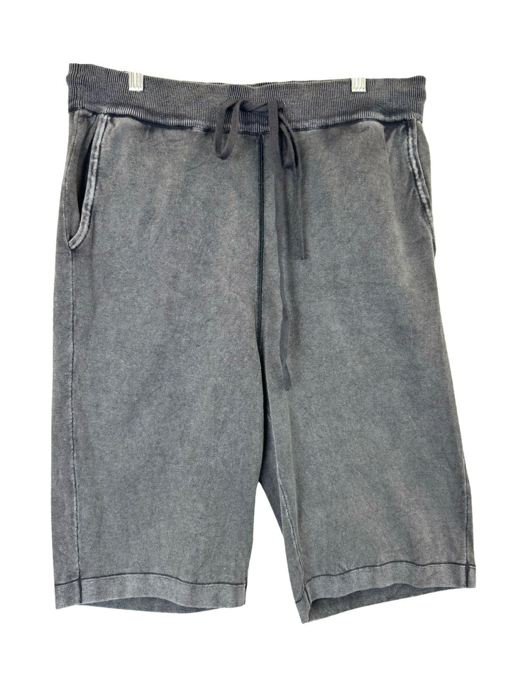 Lad by Demylee Knit Shorts-Gray Front