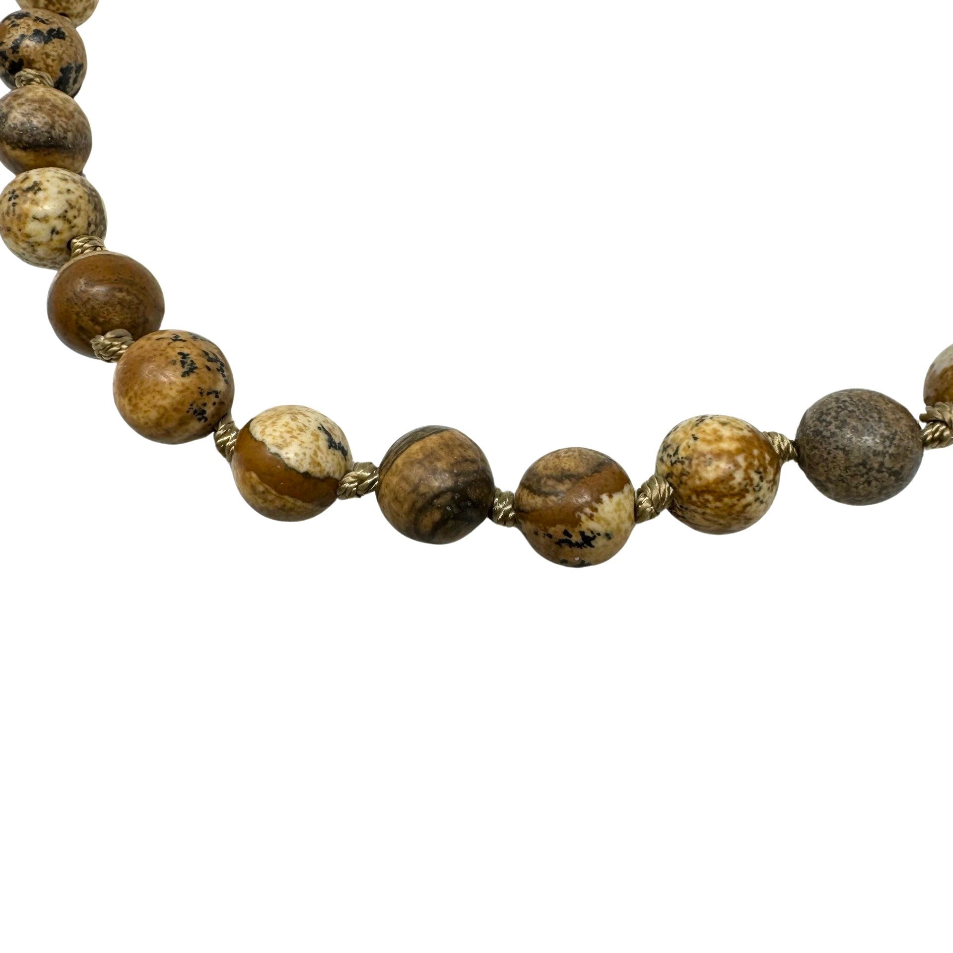 Long Stone Bead Necklace