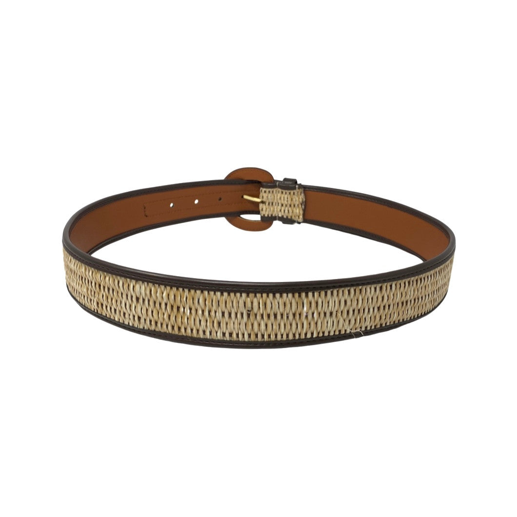 Linea Pelle Woven Raffia Belt-Back