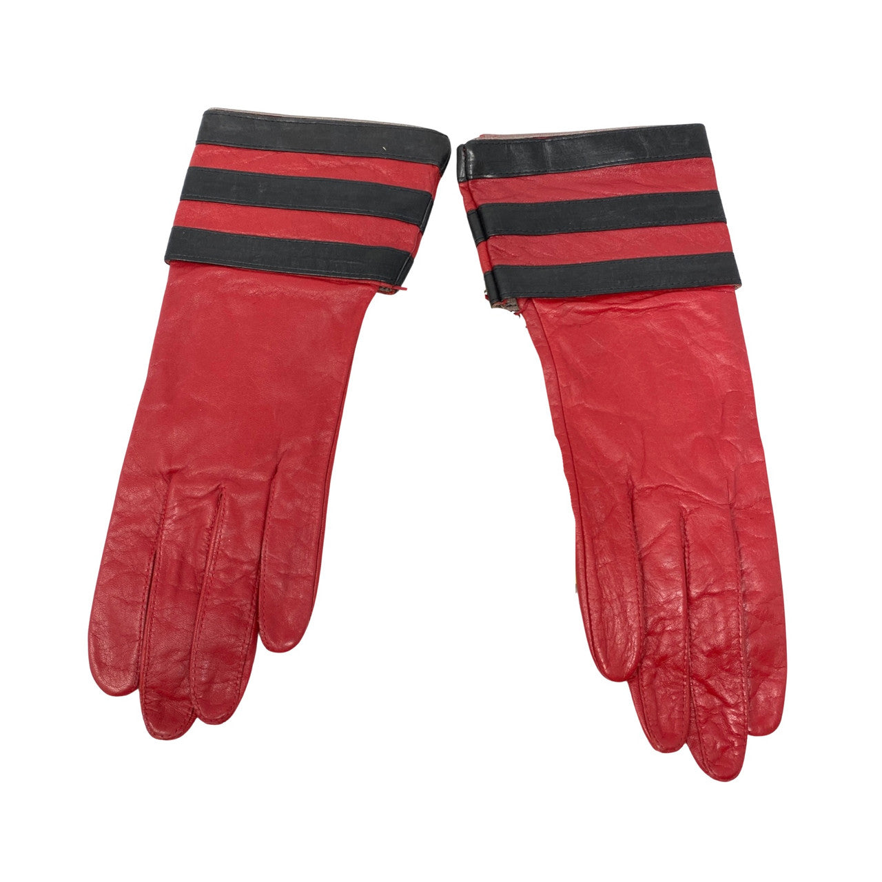 Vintage Collectibles by Aris Striped Hem Gloves-Thumbnail