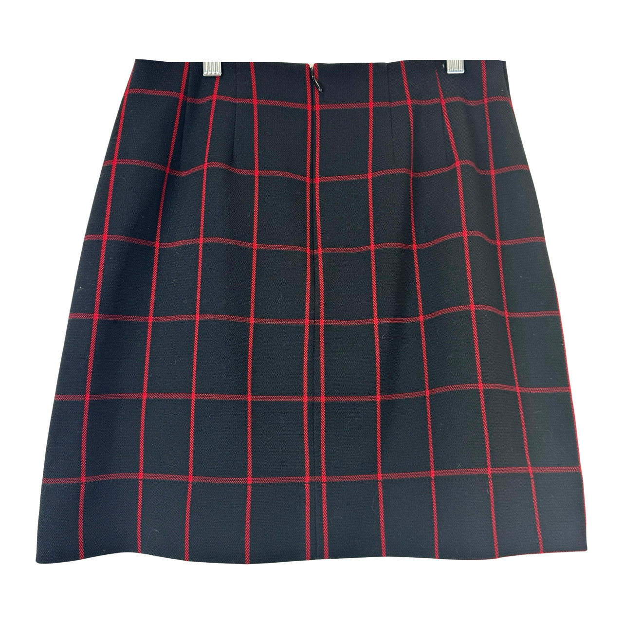 LOFT Petite Plaid Button Mini Skirt-Back