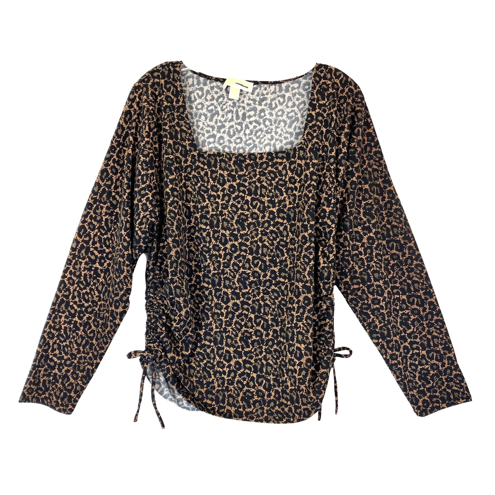 Michael Michael Kors Ruched Leopard Print Top