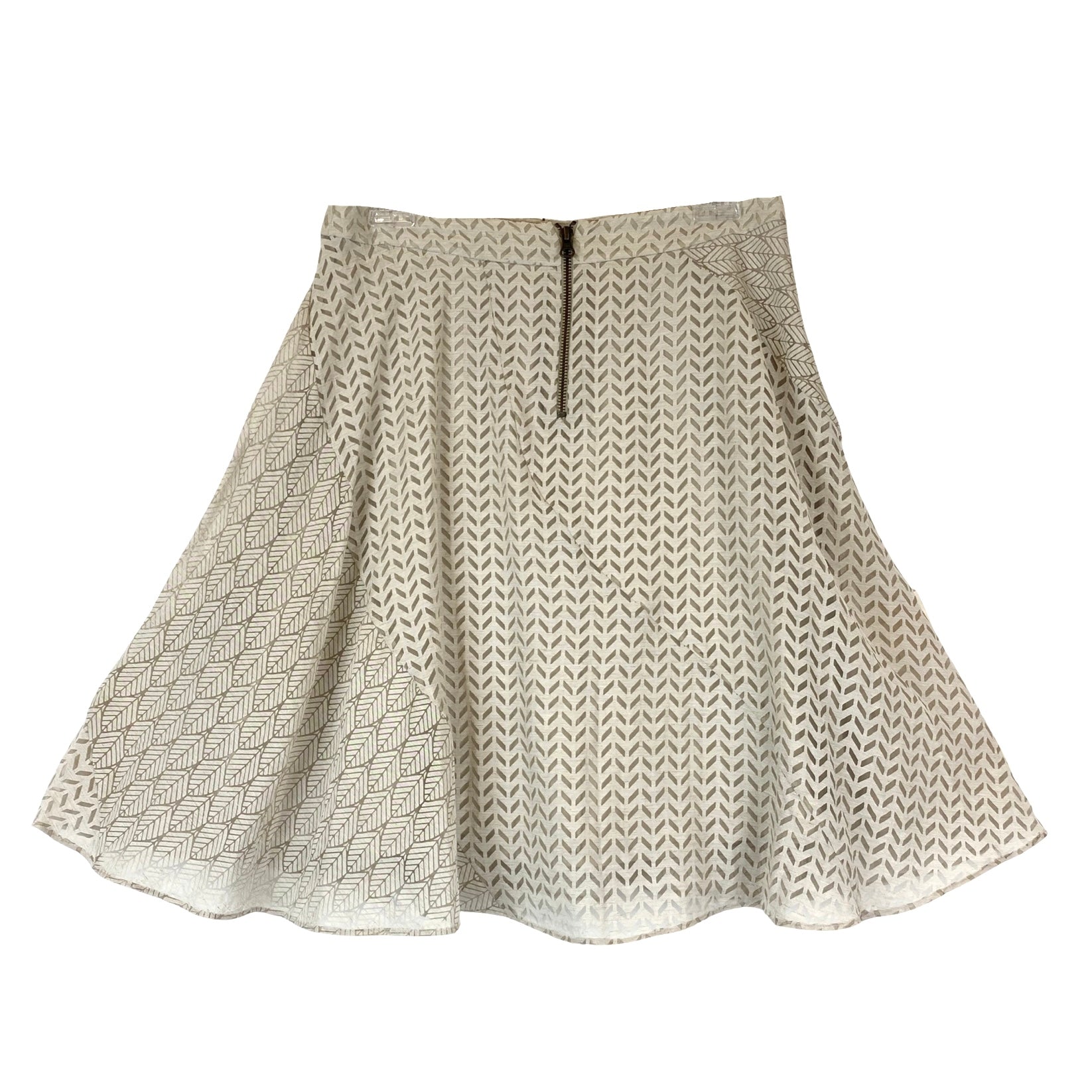 Maeve Thera Leaf Print Skirt