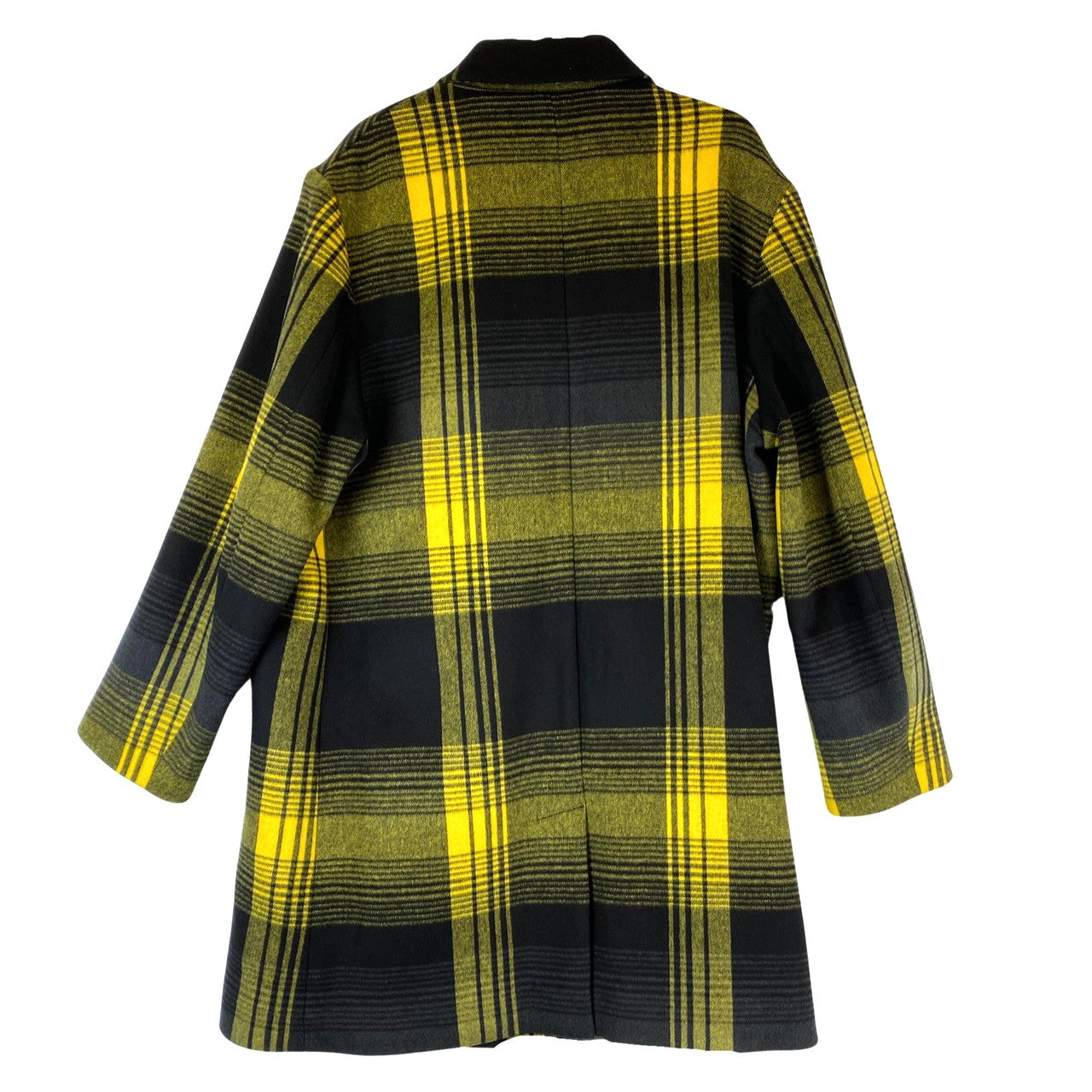 COS x Yeboah Checkered Wool Blend Coat-Back