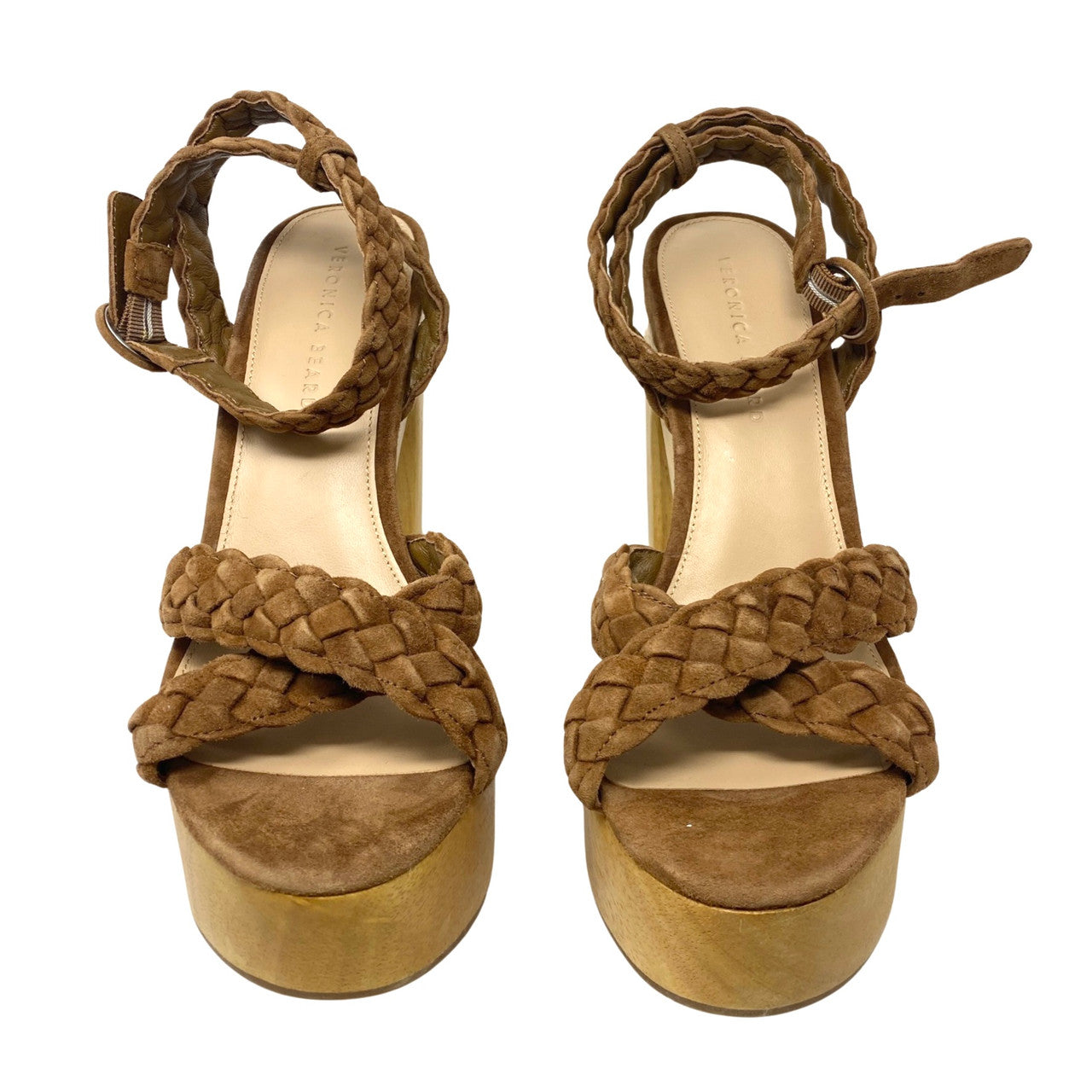 Veronica Beard Gael Braided Ankle Strap Platform Sandal-front