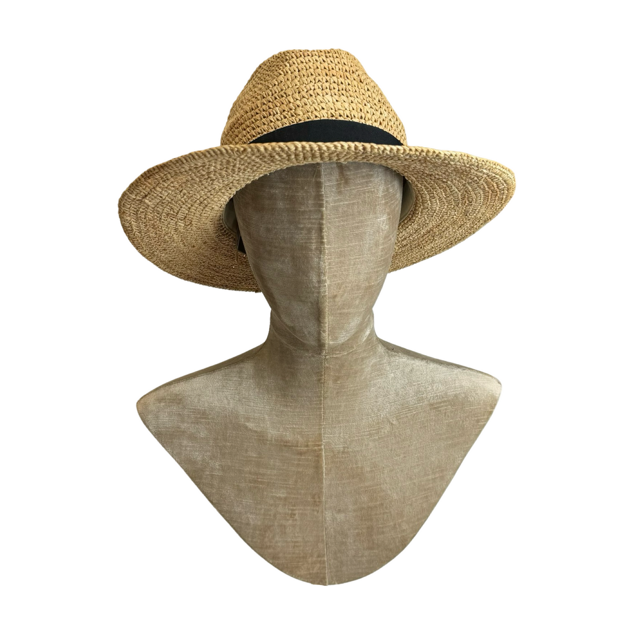 Scala Ribbon Detail Raffia Straw Hat-Thumbnail