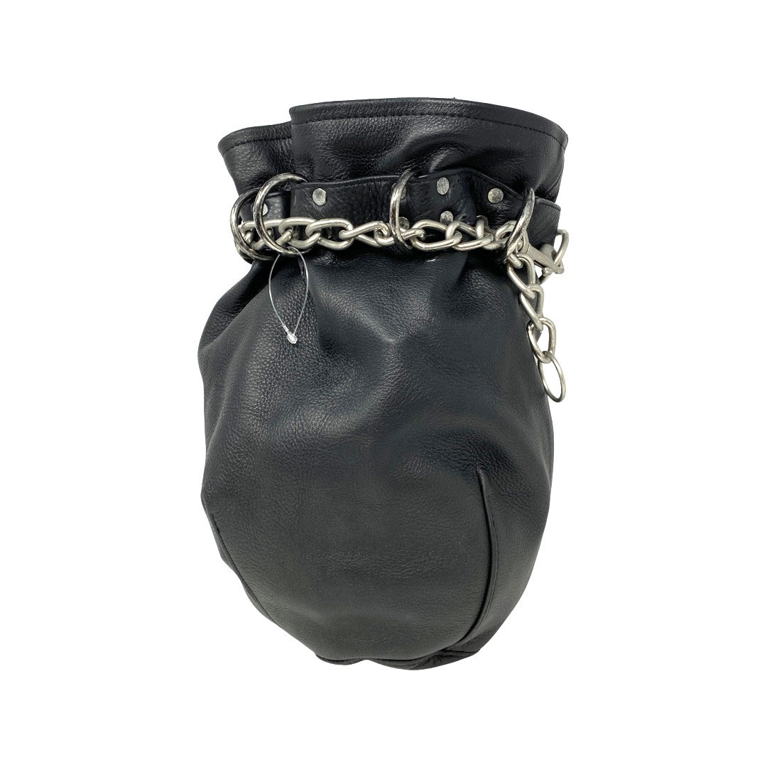 Chain and Leather Pouch Bag-Back