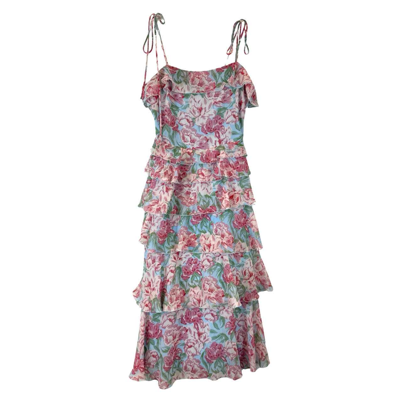 Wayf Floral Tiered Ruffle Dress-Thumbnail