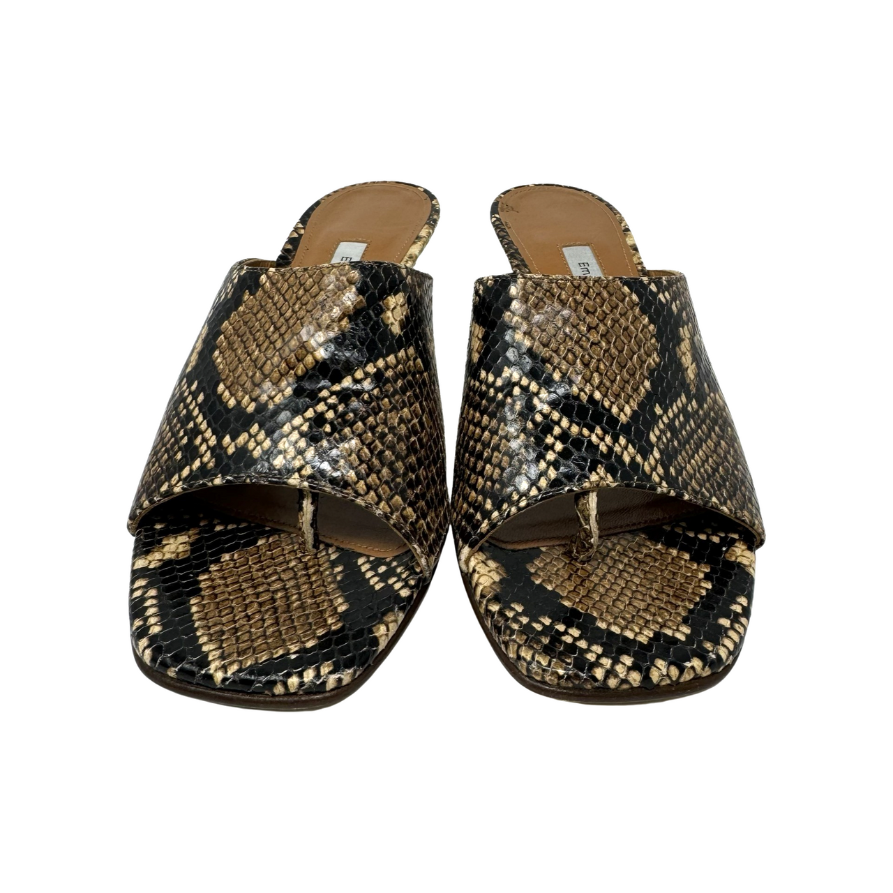 Emme Parsons Sabina Snake Print Sandals-Front