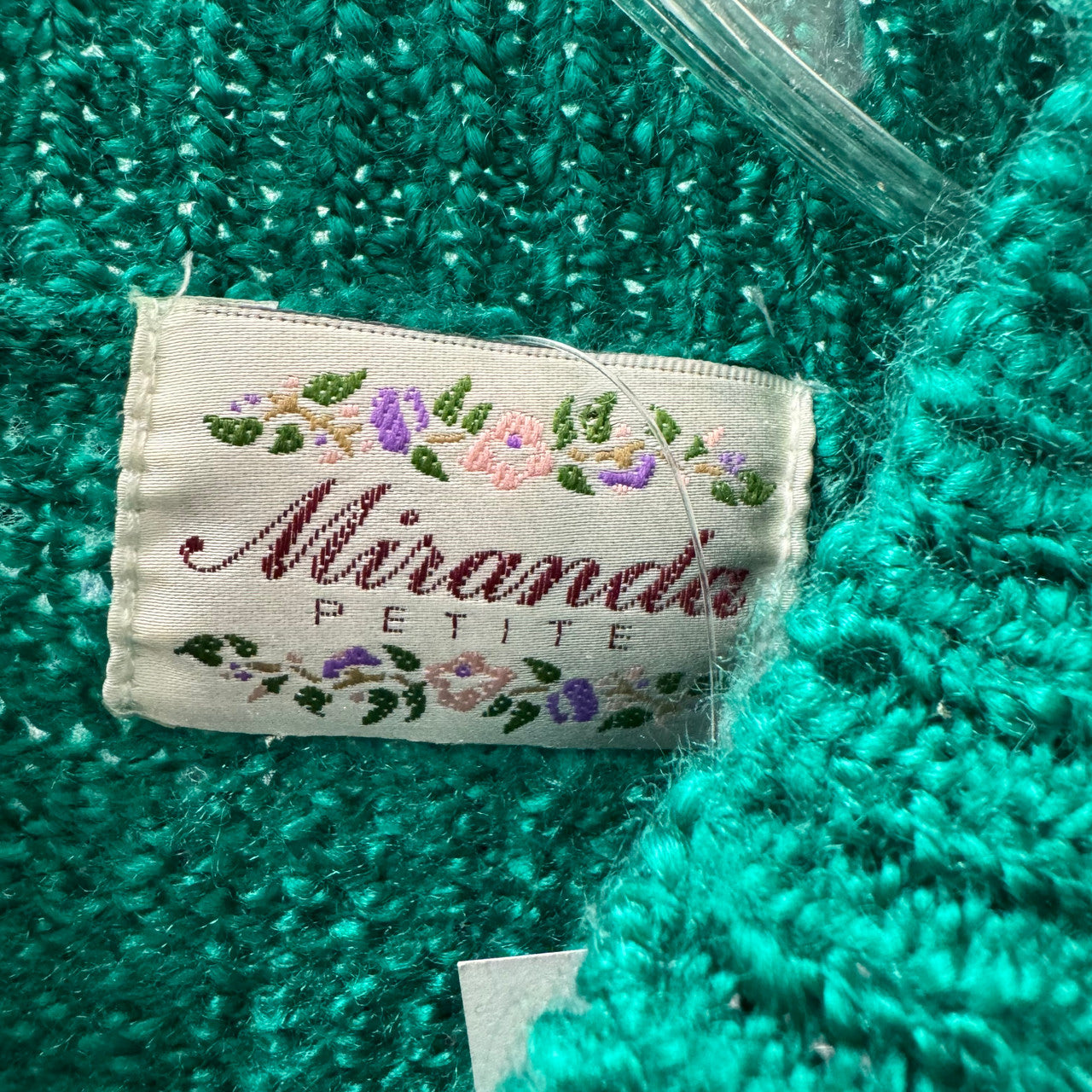 Vintage Miranda Petite Pearl Cable Knit Sweater-Logo