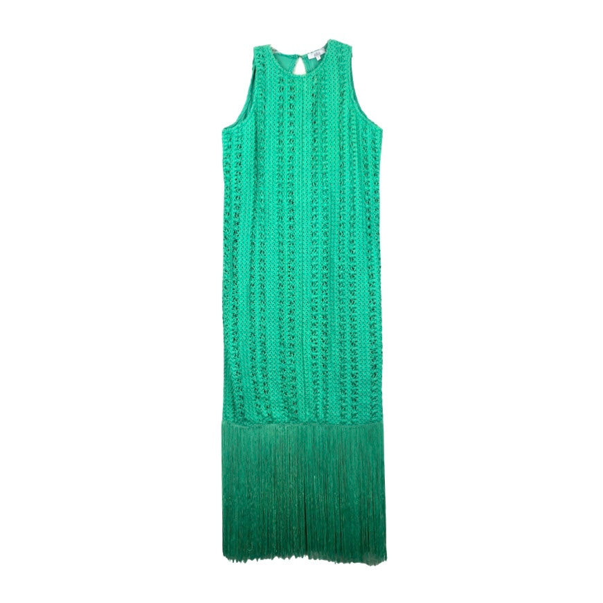 Area Stars Crochet Fringe Hem Dress-Thumbnail