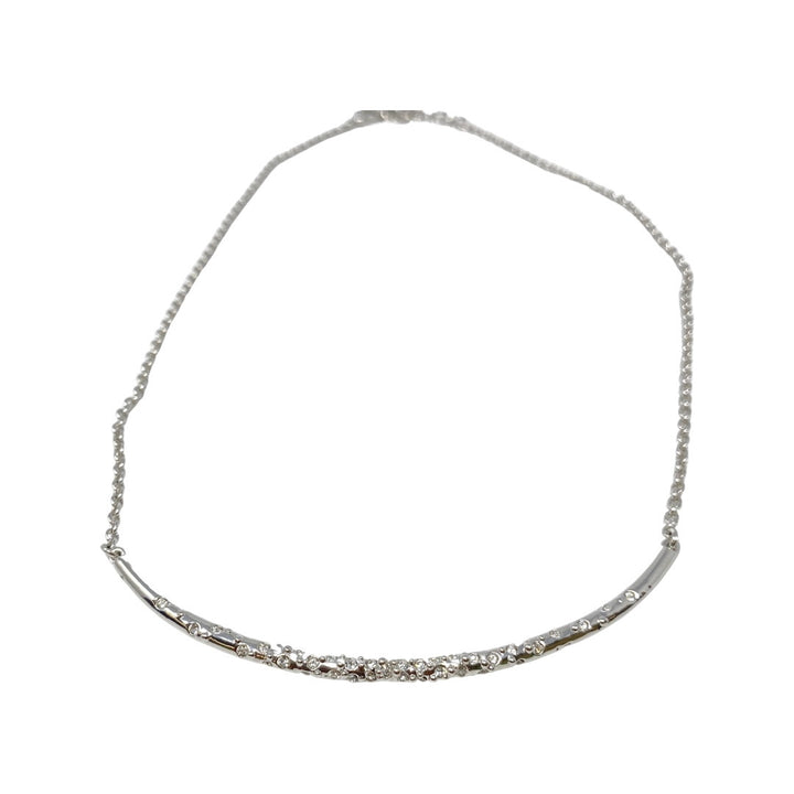 KM Rhinestone Bar Necklace-Front