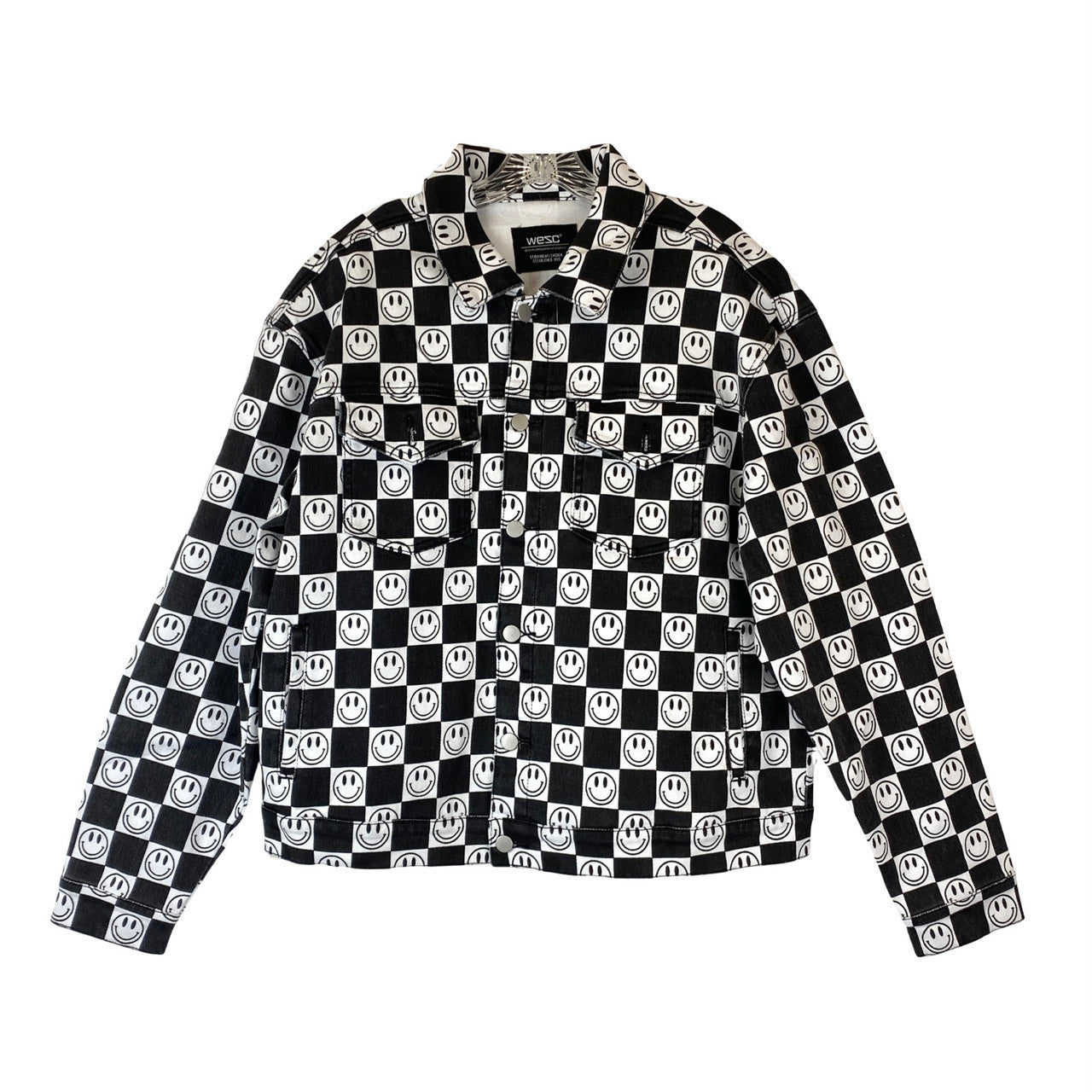 WESC Happy Checkerboard Trucker Jacket-Thumbnail