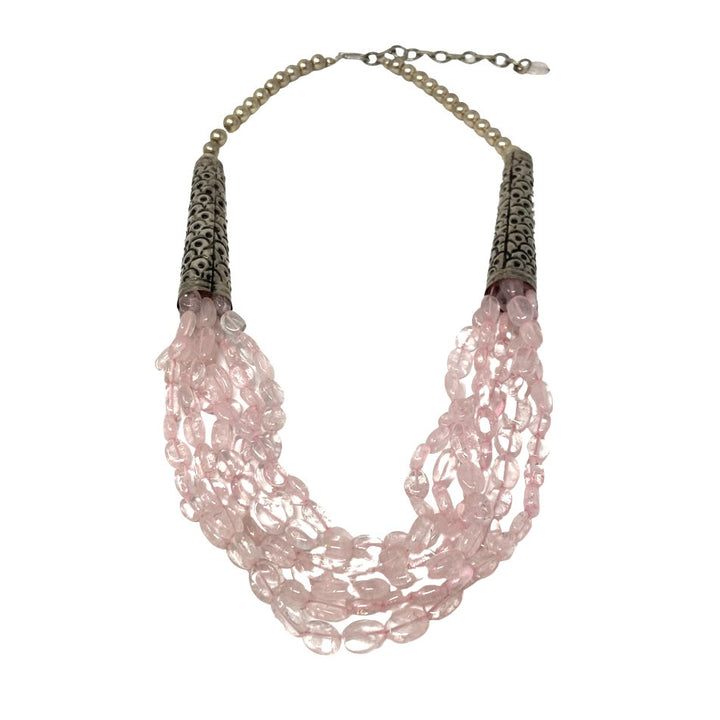 Multistrand Crystal Bead Statement Necklace-Thumbnail