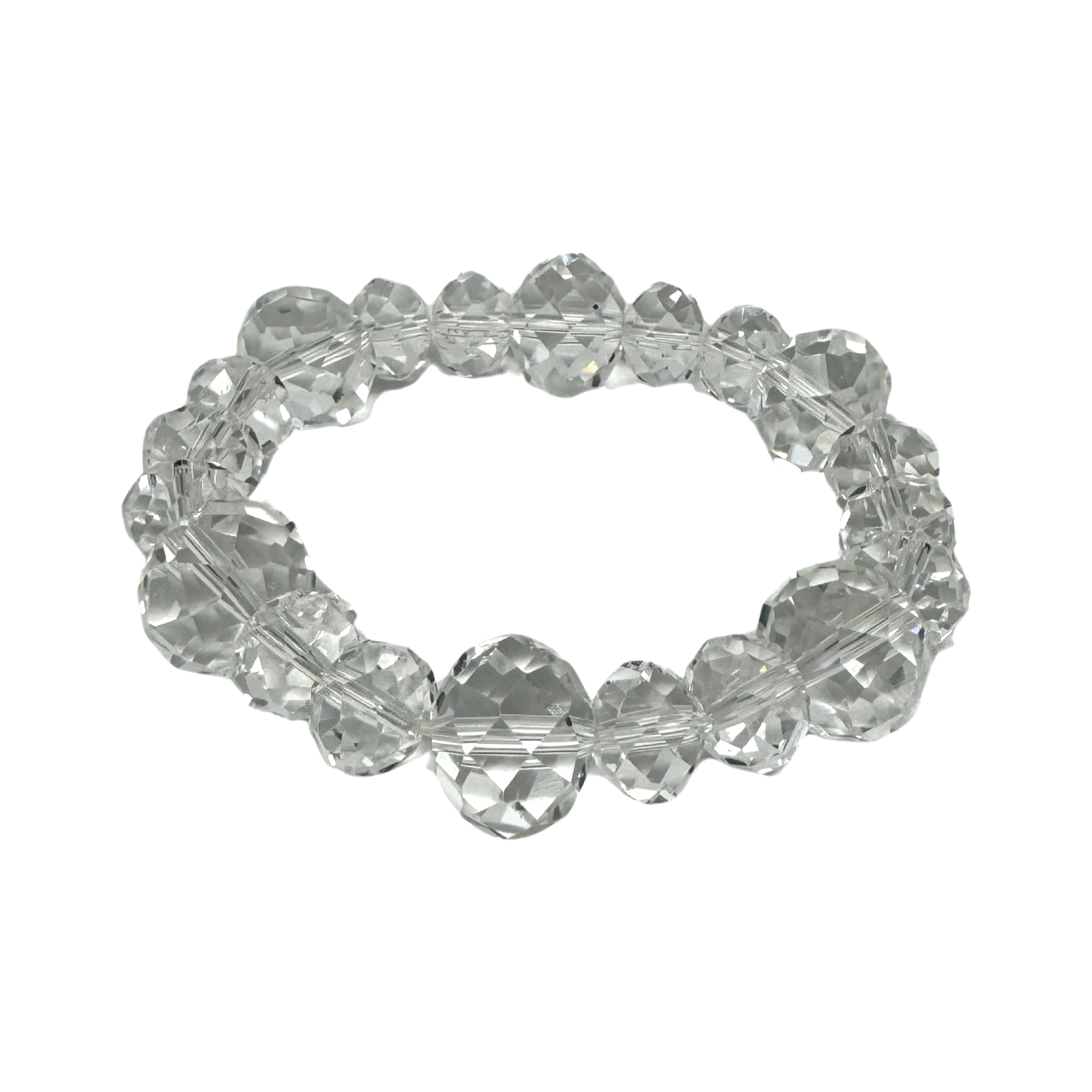 Crystal Clear Bead Stretch Bracelet