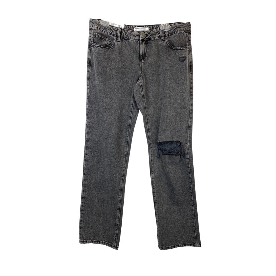 Garage Distressed Straight Leg Jeans-Thumbnail