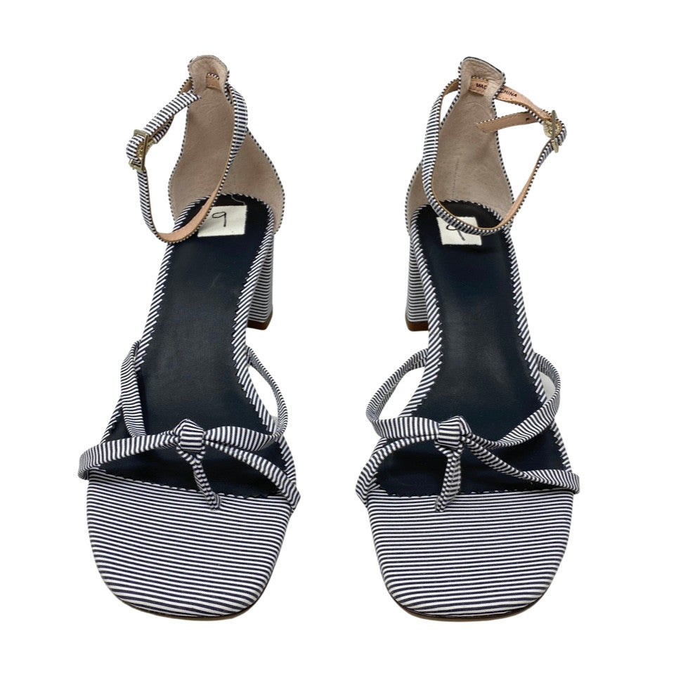 J. Crew Striped Heeled Sandals-Front