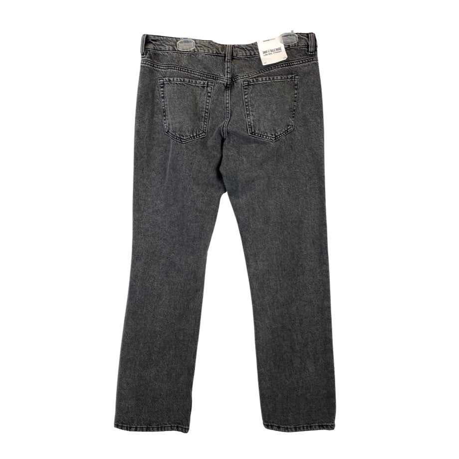 Garage Distressed Straight Leg Jeans-Back