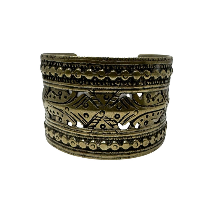 Engraved Cut Out Cuff Bracelet