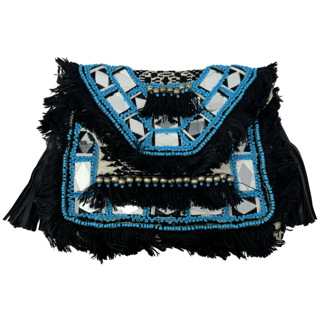 Reflective Fringe and Tassle Boho Crossbody-Thumbnail