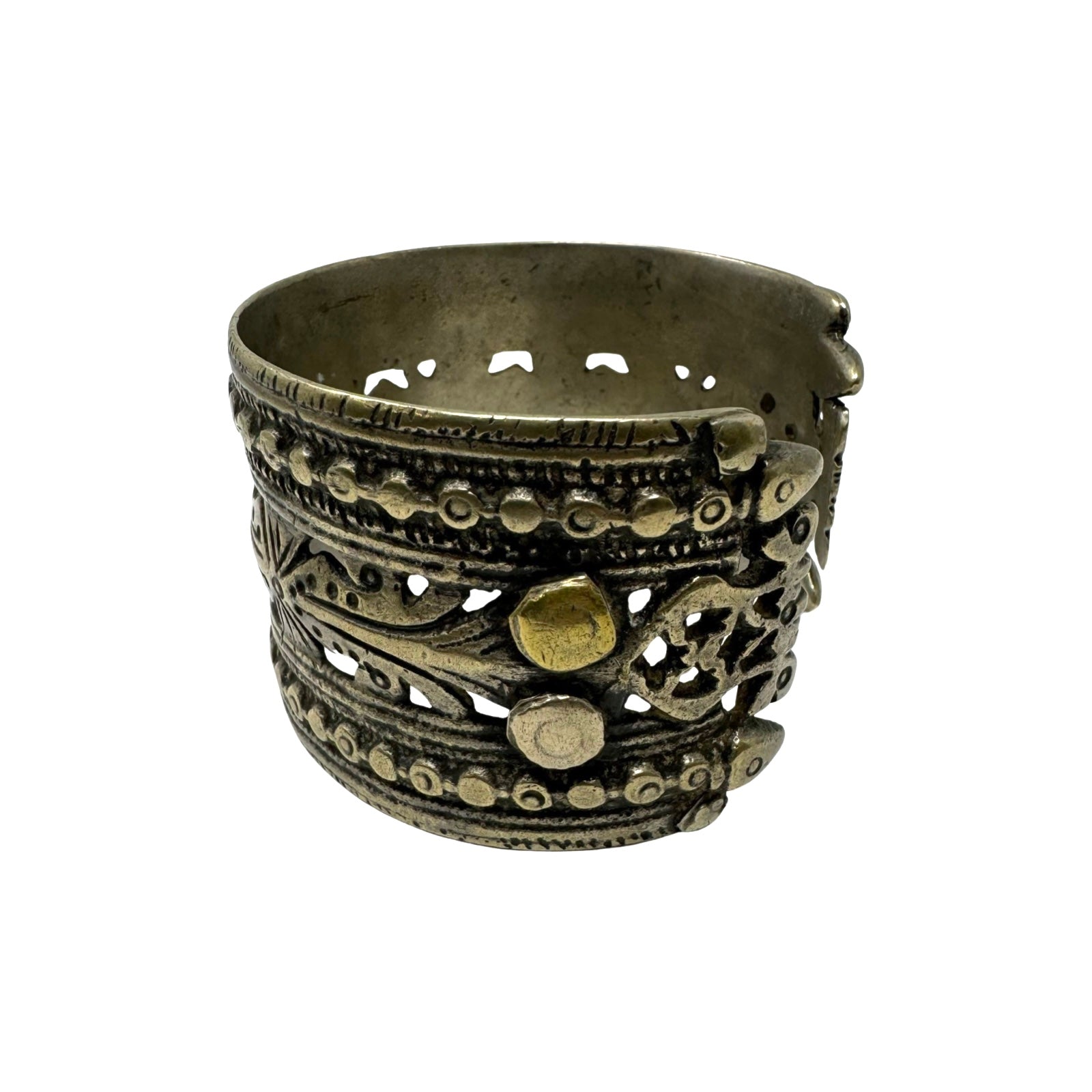 Engraved Cut Out Cuff Bracelet