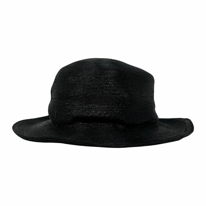 Ellen Christine Millinery Black Straw Hat-Back