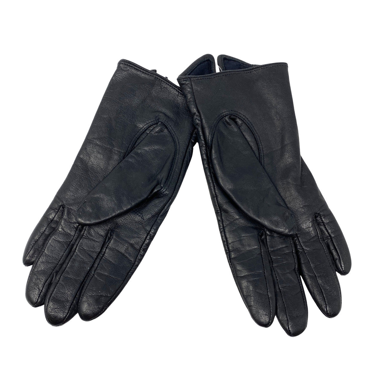 Vintage Leather Bow Gloves-Back