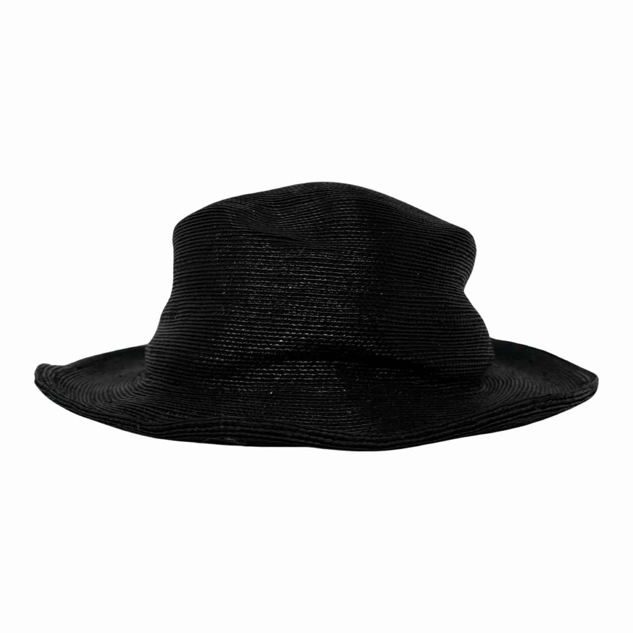 Ellen Christine Millinery Black Straw Hat-Front