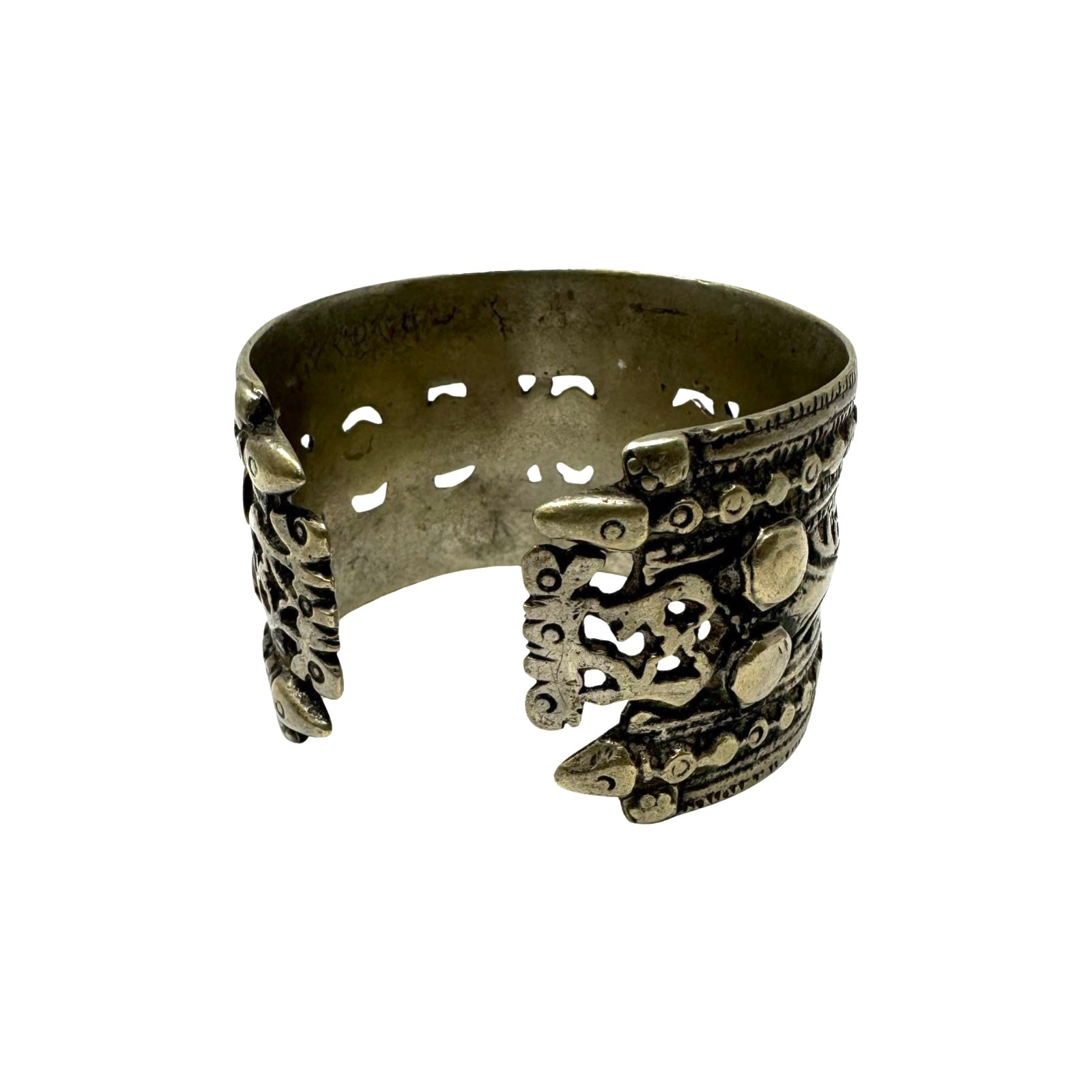 Engraved Cut Out Cuff Bracelet