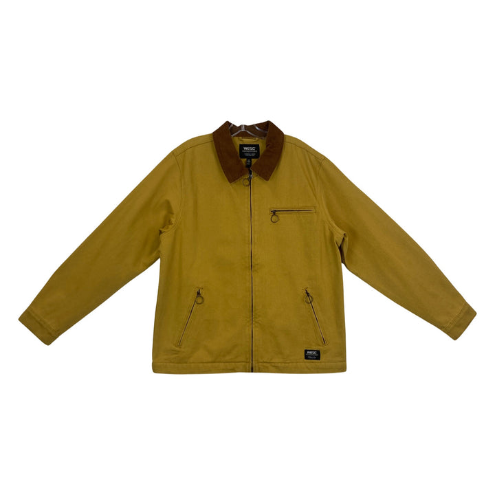 WESC Zip Front Station Chore Jacket-front yellow