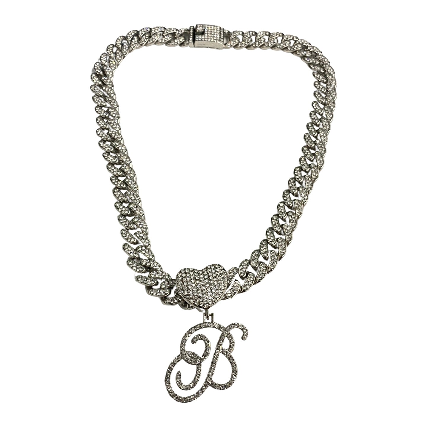 Cuban Chain B Initial Necklace