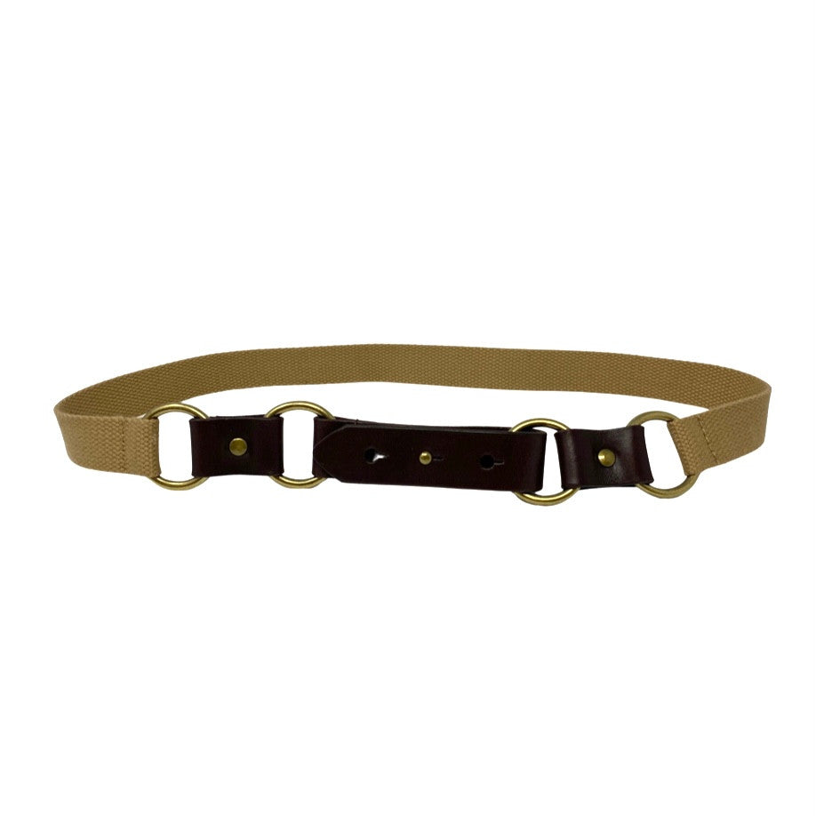 Linea Pelle Beige Knit Golf Belt-Thumbnail