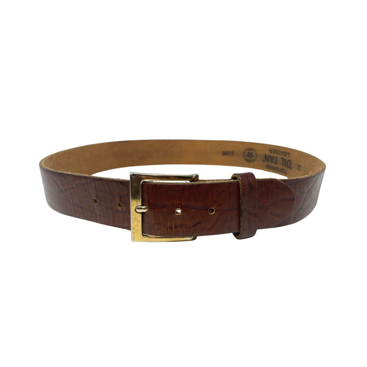 Crackle Pattern Leather Belt-Thumbnail