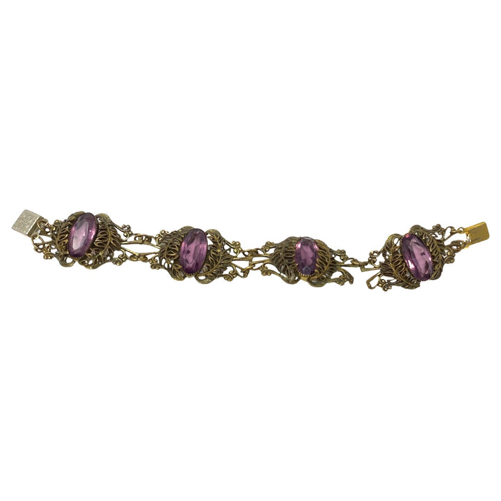 Victorian Style Alexandrite Look Bracelet