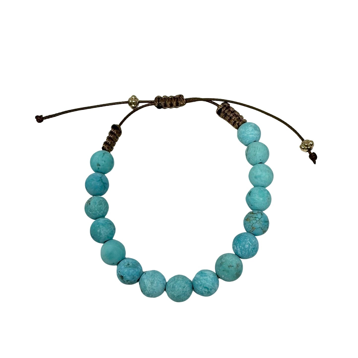 Turquoise Look Adjustable Bead Bracelet